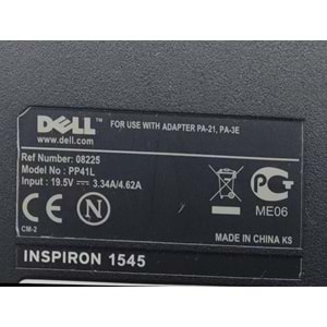 2.EL - Orjinal Dell İnspiron 1545 1546 PP41L Notebook Alt Kasa