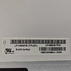 2.EL - Defolu Orjinal 14.0 Slim 30 Pin Üstten Allttan Vidalı Notebook Lcd Panel Ekran