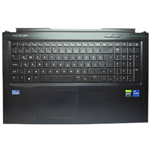 2.EL - Orjinal Monster Abra A7 V11.1 V11.2 V11.3 V11.4 V11.5 Notebook Işıklı Klavyeli Üst Kasa