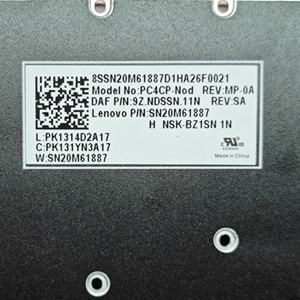 2. EL - Orjinal Lenovo Ideapad Slim 1 14AST05 1 14IGL05 1 14ADA05 Notebook Yabancı Dil Klavye