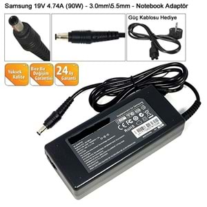 HYLADP017 - Samsung 19V 4.74A 5.5mm X 3.0mm İğne Uç Muadil Notebook Adaptör