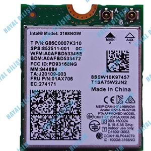 2.EL - Orjinal Intel Dual Band WiFi Bluetooth 4.2 Wireless Card 5G NGFF 3168NGW Notebook Wifi Ağ Kart