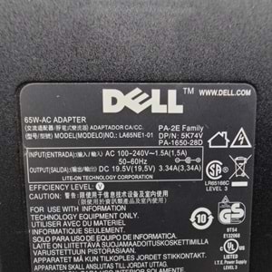 2.EL - Orjinal Dell İnspiron 19.5V 3.34A 7.4mm X 5.0mm Cn-05K74V Notebook Adaptör