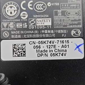 2.EL - Orjinal Dell İnspiron 19.5V 3.34A 7.4mm X 5.0mm Cn-05K74V Notebook Adaptör