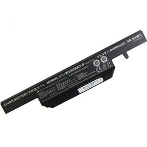 + HYL - Monster Clevo Hasee K610C K650D K710C K750D K570N K590C 11.1V 4400mAh Notebook Batarya - W650BAT-6 6-87-W76SS-4R41 6-87-W650-4E42 W650SJ