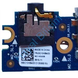 2.EL - Orjinal Lenovo Ideapad 100S-14IBR Usb ve Ses Kart - 431202019010 5C10K69433