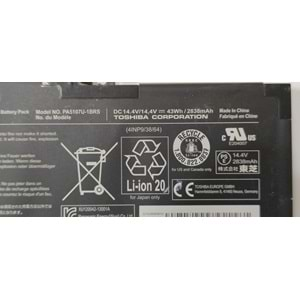 + 2.EL - Orjinal Toshiba Satellite L40 L45 L45D L50 S55 P55 L55 L55T P50 P50-A P55 S55-A 14.4V 2838mAh 43Wh Notebook Batarya - PA5107U-1BRS P000573230