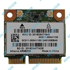 2.EL - Orjinal Atheros AR5B225 WB225 Bluetooth BT 4.0 150M Notebook Wifi Kart