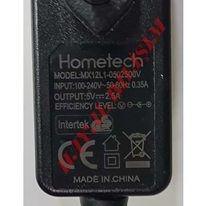 2.EL - Orjinal Hometech 5V 2.5A Notebook Adaptör - MX12L1-0502500V