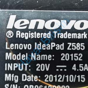 2.EL - Orjinal Lenovo İdeapad Z580 Z585 20135 20152 Notebook Alt Servis Kapağı