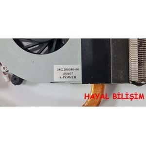 2.EL - Orjinal Exper I58II1 Notebook Cpu Fan Bakır Soğutucu - 28G200380-00 40GI38110-00