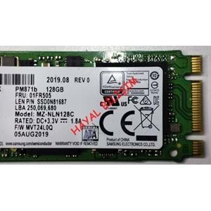 2.EL - Orjinal Samsung MZ-NLN128C PM871b 128GB M.2 2280 SATA 6Gb/s Notebook SSD Hard Disk