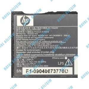 + 2.EL - Orjinal Hp 18.5V 3.5A 7.4mm X 5.0mm İğne Uç Notebook Adaptör - PPP009H