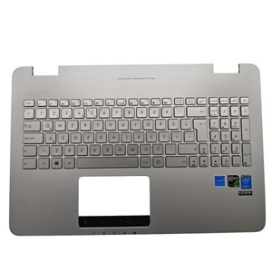 2.EL - Orjinal Asus N551 N551V N551VW N551J N551JW G551 G551J Gümüş Notebook Işıklı Klavyeli Üst Kasa