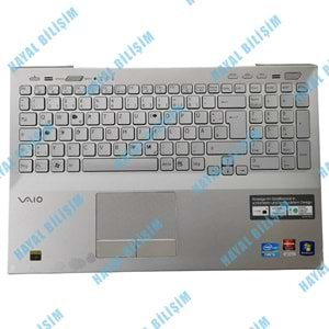 2.EL - Orjinal Sony VPCSE VPC-SE PCG-41413M PCG-41414M Notebook Gri Işıklı Klavyeli Üst Kasa - 024-1023-9721-A