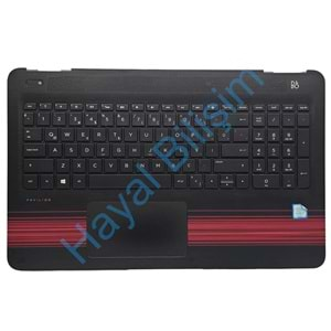 2.EL - Defolu Orjinal HP Pavilion 15-AU 15-AW TPN-Q172 TPN-Q175 Notebook Işıklı Klavyeli Üst Kasa