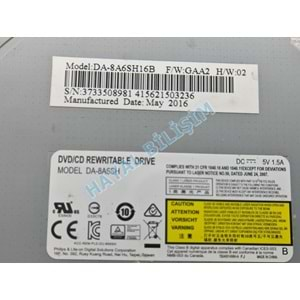 2.EL - Orjinal Asus X550J X550VQ K550V X550VX FX550 Notebook Optik Okuyucu Dvd RW