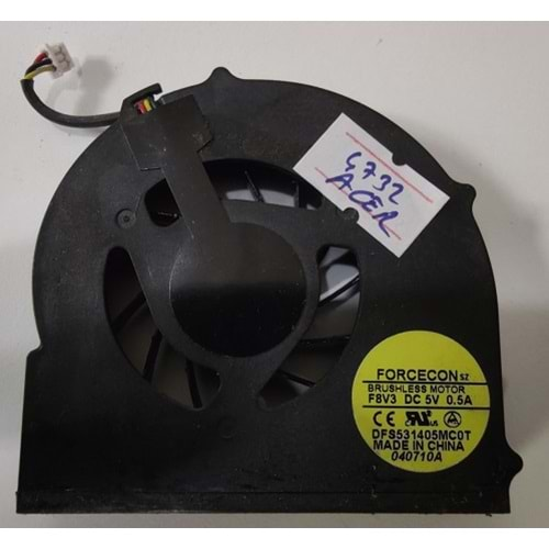 2.EL - Orjinal Acer Aspire 4332 4732 4732Z Emachines D525 D725 D727 3 pin Notebook Cpu Fan - DFS531405MC0T MG55150 V1-Q020-G99