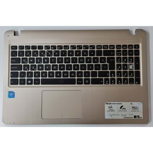 2.EL - Defolu Asus X540L X540S F540L R540L A540L Gold Notebook Üst Kasa Palmrest Case -13NB0B01AP0401