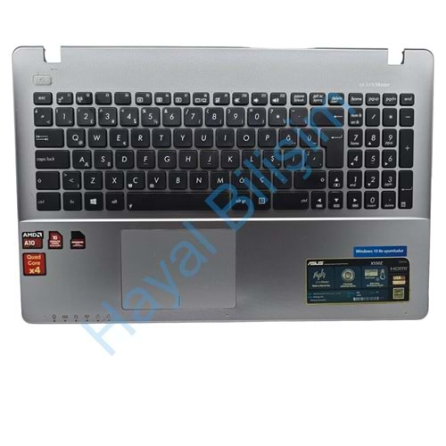 Orjinal Çıkma Asus X550 X550C X550CA R510CA F550 F550C Gri Notebook Klavyeli Üst Kasa