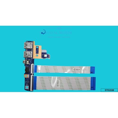 2.EL - Orjinal Hp Envy 17-R100NT 17-N100NT Notebook Usb Audio (Ses) Jack Port Board Kart