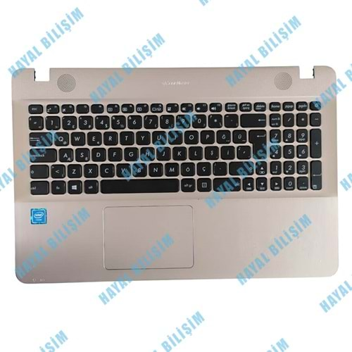 2.EL - Orjinal Asus X541S X541N X541U Gold Notebook Klavyeli Üst Kasa - 13NB0CG1AP1311