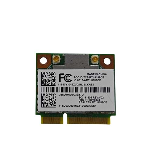2.EL - Orjinal Realtek RTL8188CE PCI-e Mini 2,4 Ghz Notebook Wifi Ağ Kart