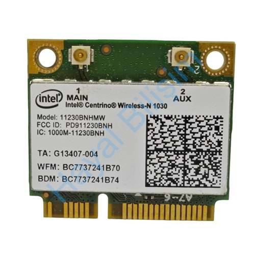 2.EL - Orijinal intel Centrino 11230BNHMW N-1030 Notebook Wifi Bluetooth Ağ Kart