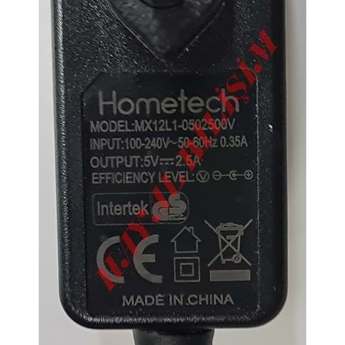 2.EL - Orjinal Hometech 5V 2.5A Notebook Adaptör - MX12L1-0502500V