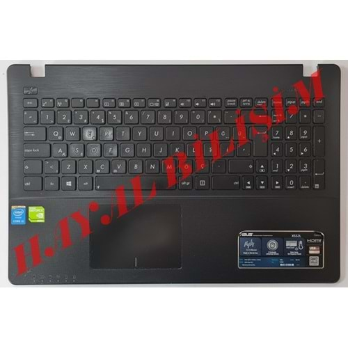 2.EL - Orjinal Asus F552W F552 K550 X552 X550 Siyah Notebook Klavyeli Üst Kasa - 13N0-QKA0701