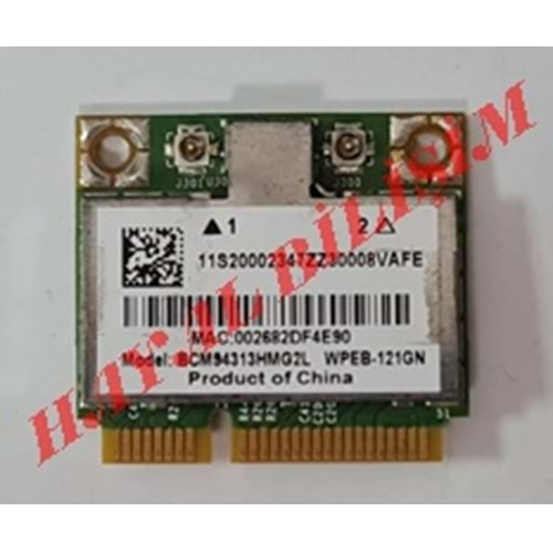 2.EL - Orjinal Broadcom BCM94313HMG2L WPEB-121GN Notebook Ağ Wifi Kartı