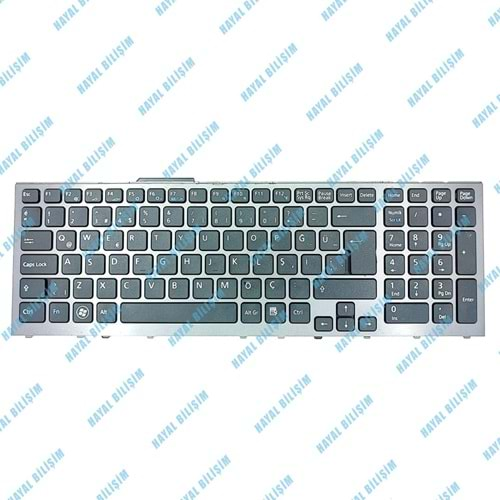 2.EL - Orjinal Sony Vaio VPCF1 VPC-F1 VPCF11 VPCF12 VPCF13 81112M PCG-81113M PCG-81212M PCG-81213M Tr Notebook Çerçeveli Klavye