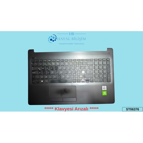 2.EL - Orjinal Hp Pavilion 15-DA 15-DB 15-DR 250 G7 255 G7 TPN-C136 Klavyesi Arızalı Notebook Klavye Üst Kasa