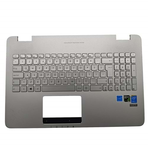 2.EL - Orjinal Asus N551 N551V N551VW N551J N551JW G551 G551J Gümüş Notebook Işıklı Klavyeli Üst Kasa