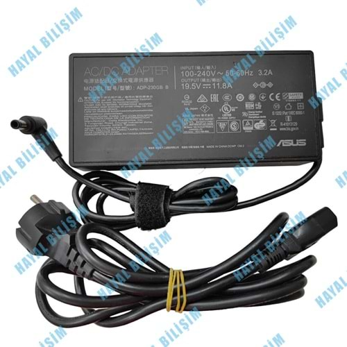 Orjinal Çıkma Asus 19.5V 11.8A 230W 6.0mm X 3.7mm Notebook Şarj Adaptörü - ADP-230GB