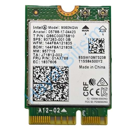 Orjinal Çıkma Intel 9560NGW Wireless-AC 9560 802.11AC WLAN PCI-Express Bluetooth 5.1 Notebook Wifi Ağ Kart