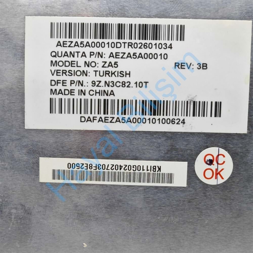 2.EL - Orjinal Acer Aspire 1430 One ZA3 ZA5 ZA8 ZA7 751H 753H Timeline 1410 1810 1810T TR Notebook Klavyesi