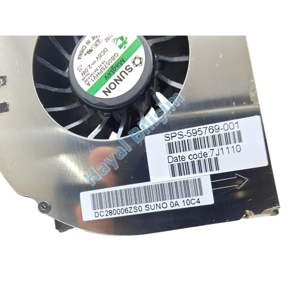 2.EL - Orjinal HP Elitebook 8540P 8540w Notebook Cpu İşlemci Fan