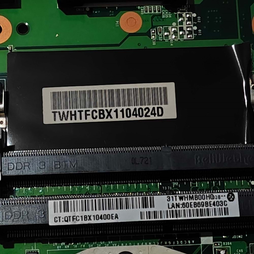 2.EL - Orjinal Casper Nirvana TWH Notebook Çalışan Onboard Anakart