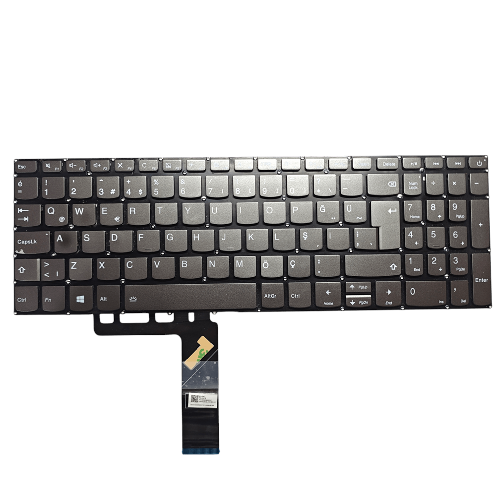 2.EL - Orjinal Lenovo Ideapad L340-15IRH L340-15IAP L340-15IWL Gaming Notebook Işıklı Füme Beyaz Tuş Klavye