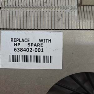 2.EL - Orjinal Hp Pavilion R15 G4-1000 - G6-1000 - G7-1000 G62 CQ56 CQ62 3 pin Notebook Bakır Soğutucu Cpu İşlemci Fan