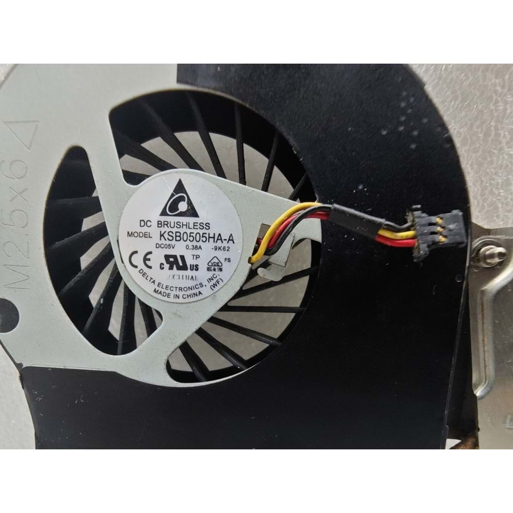2.EL - Orjinal Hp Pavilion G72 G62 Notebook Ekran Kartlı Cpu Fan Bakır Soğutucu-612355-001 C612B0 1A01EYR00-600-G KSB0505HA-A-9K62