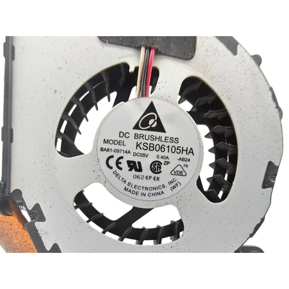+ 2.EL - Orjinal Samsung NP-Q430 NP-430H NP-Q530 NP-Q530H Notebook Bakır Soğutucu Cpu Fan