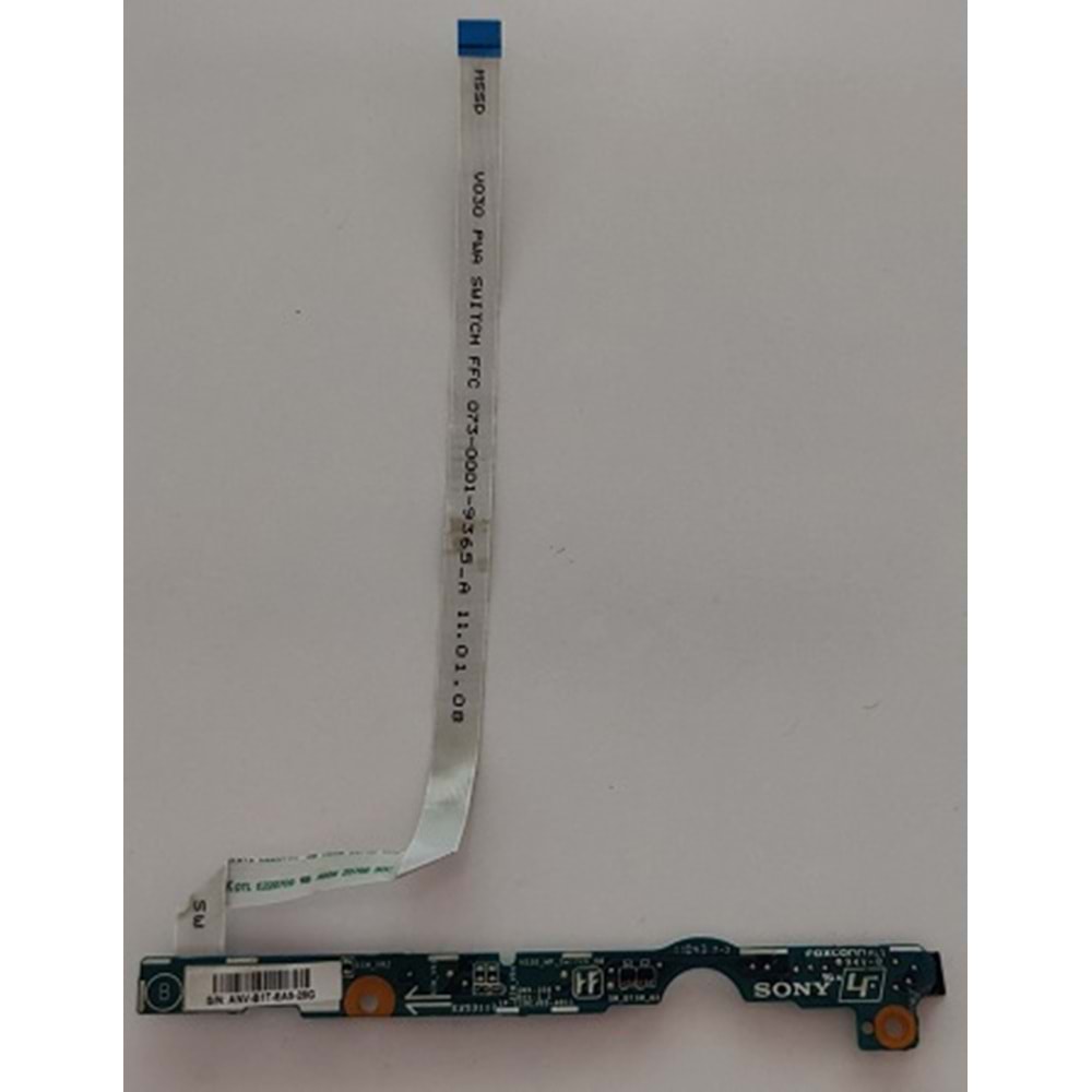 + 2.EL - Orjinal Sony Vaio VPCSA VPCSB VPCSC VPCSD Notebook Tetik buton kart Açma Kapama Power Tetik Kart - SWX-356 1P-110CJ05-4011 V030_MP_Switch_DB