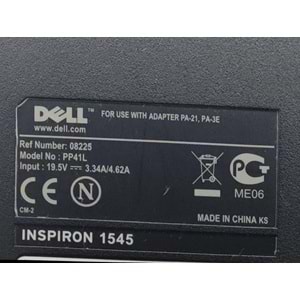 2.EL - Orjinal Dell İnspiron 1545 1546 PP41L Notebook Alt Kasa