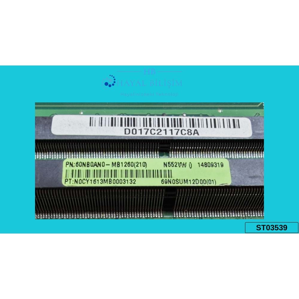 2.EL - Orjinal Asus N552V N552 N552VW Notebook !!!!! ARIZALI !!!!! Anakart