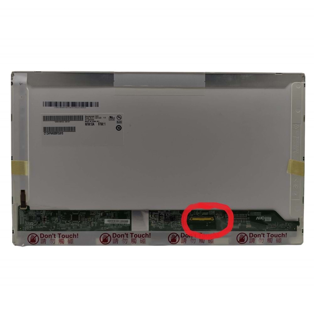 2.EL - Orjinal 14.0 Standart Led 40 Pin Sağ Soket 1366 x 768 Notebook Ekran