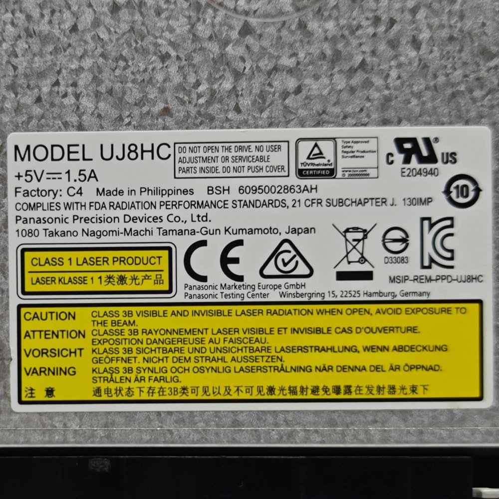 2.EL - Orjinal Asus X555L X554L K555 Notebook Optik Okuyucu Dvd RW