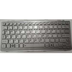HYLTS121KLV - Toshiba Mini İngilizce GÜMÜŞ NB200 NB205 NB250 NB255 NB500 NB505 Portage T110 Gri Çerçeveli Notebook Klavye - NSK-TJ001 9Z.N2P82.001 PK130811A00