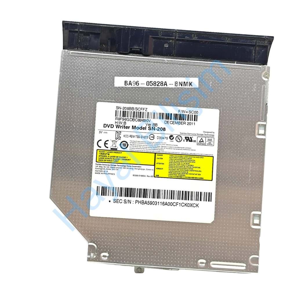 2.EL - Orjinal Samsung NP300E5A NP300E5C NP305E5A NP300E5X Notebook Optik Okuyucu Dvd RW